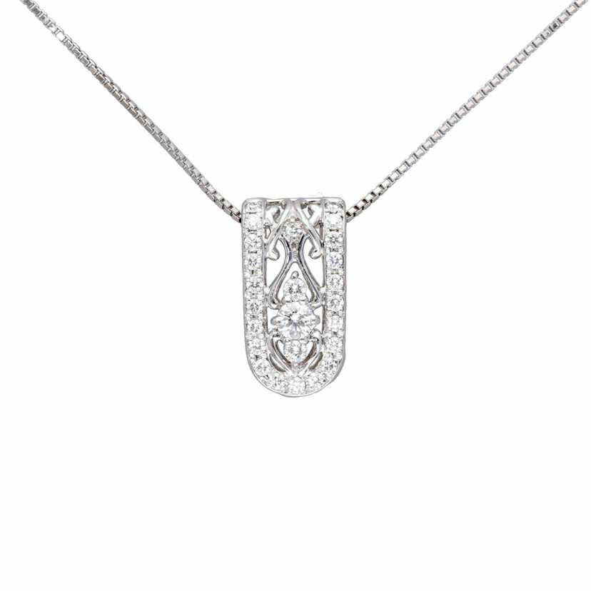 / PT900/850ダイヤネックレス0.51ct//Aランク/75