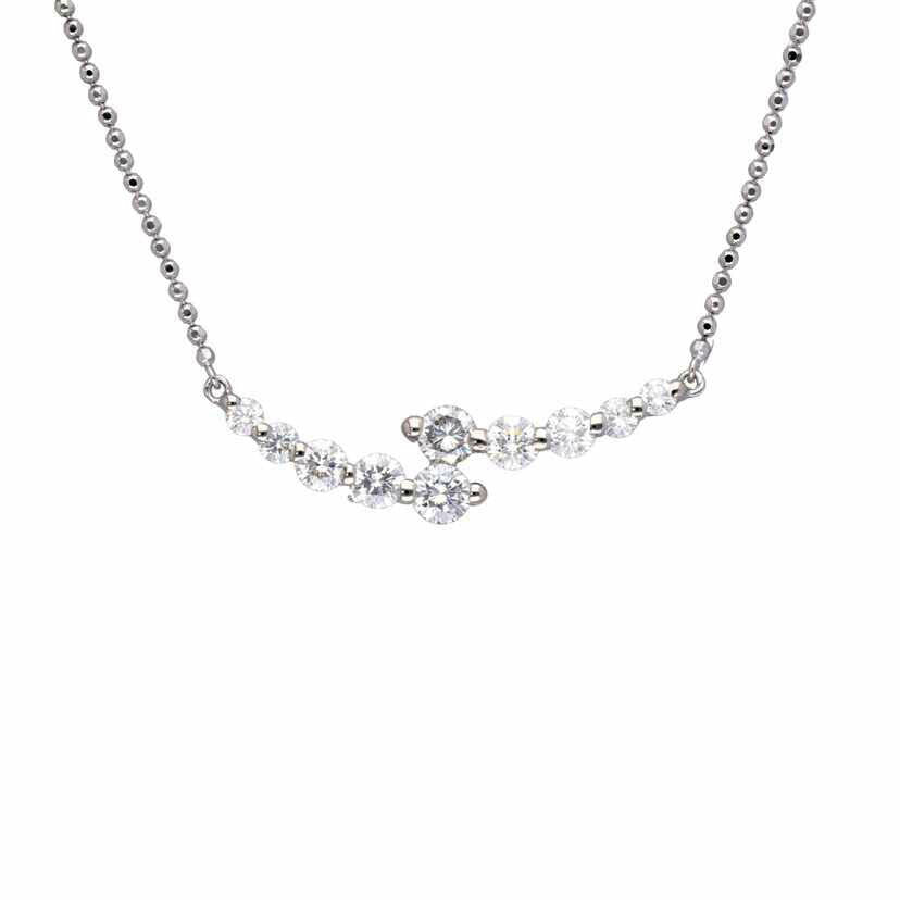 / PT900/850ダイヤネックレス1.00ct//Aランク/75