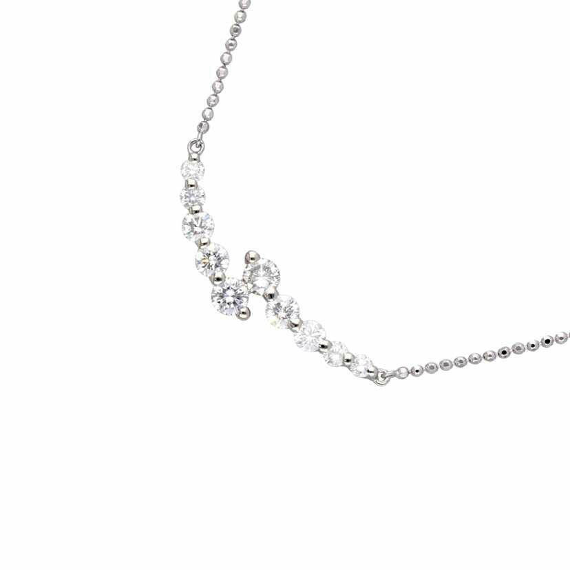 / PT900/850ダイヤネックレス1.00ct//Aランク/75