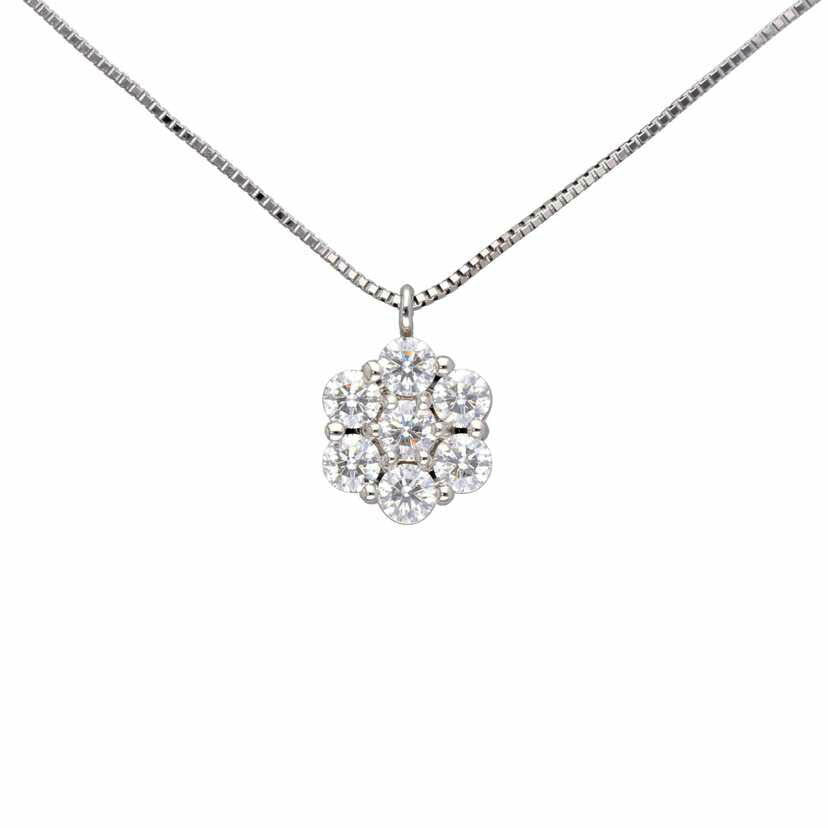 / PT900/850ダイヤネックレス1.478ct//Aランク/75