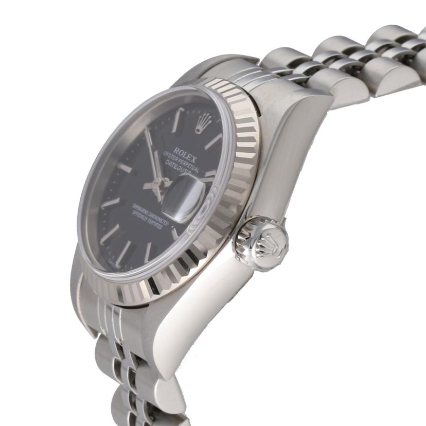 ROLEX ロレックス ROLEX デイトジャスト レディース ブラック 腕時計 2002年頃製造 K18WG ステンレス/デイトジャスト・レディース・ブラック/Y番/79174//Y77**********/Aランク/37