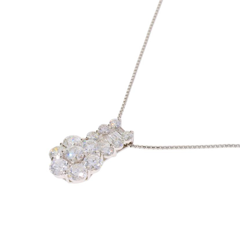 / ◎PT900/850ダイヤネックレス3.00ct//Aランク/75
