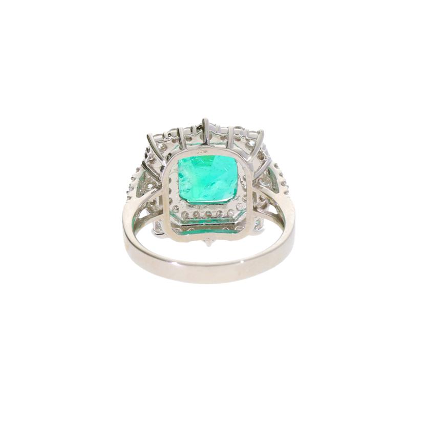 / ◎PT900エメラルドダイヤリング3.24/D1.16ct//Aランク/75