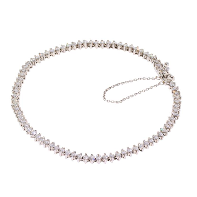 / K18WGダイヤブレスレット2.30ct//Aランク/75
