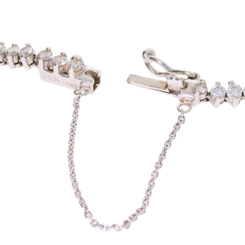 / K18WGダイヤブレスレット2.30ct//Aランク/75