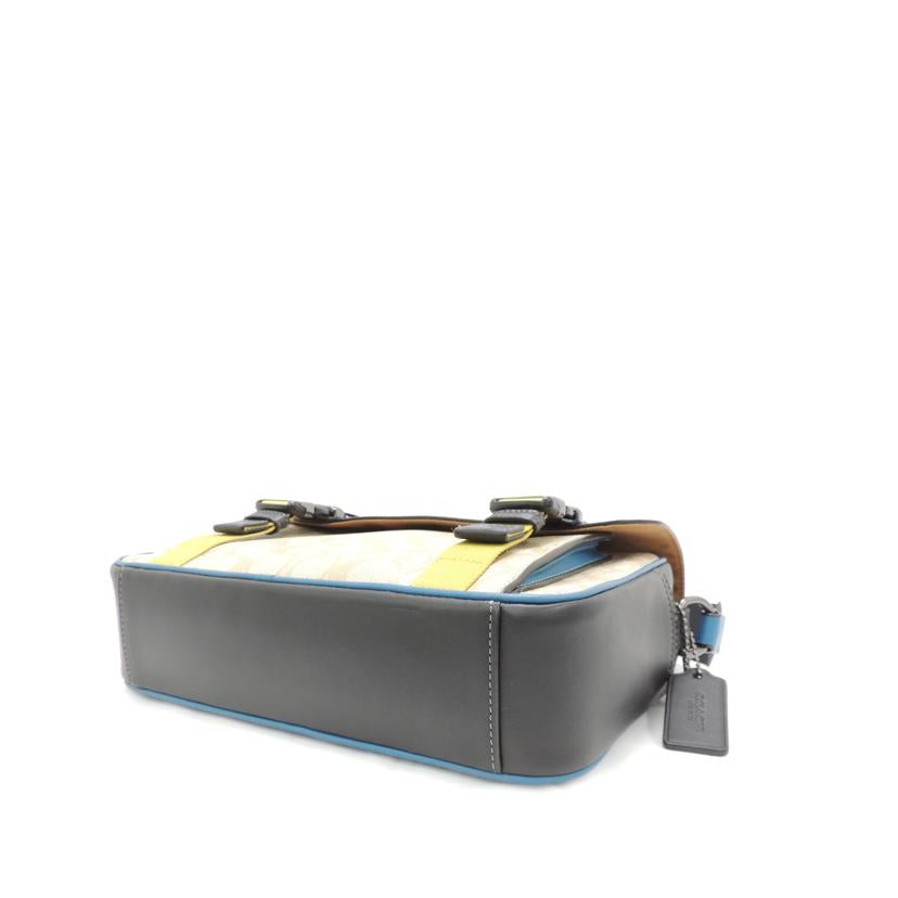 COACH コーチ 青 斜め掛け クロスボディ スタンプ メンズ レディース/シグネチャートラックカラーブロックショルダー/ブルー/CH118//M22**/SAランク/69