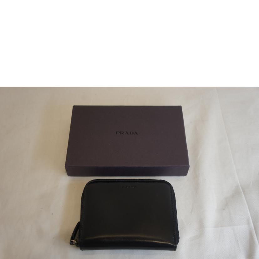 PRADA プラダ/レザーラウンドファスナーブラック/M606X//64/SAランク/92