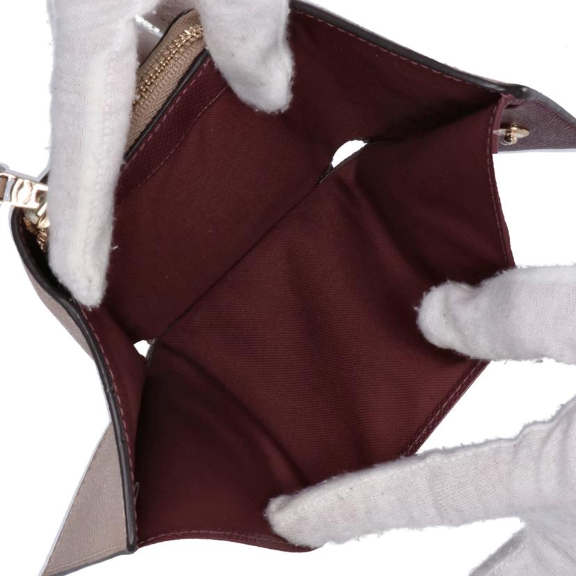 COACH コーチ COACH/レザーコンパクト三つ折り財布/ベージュ/F88208//Aランク/75