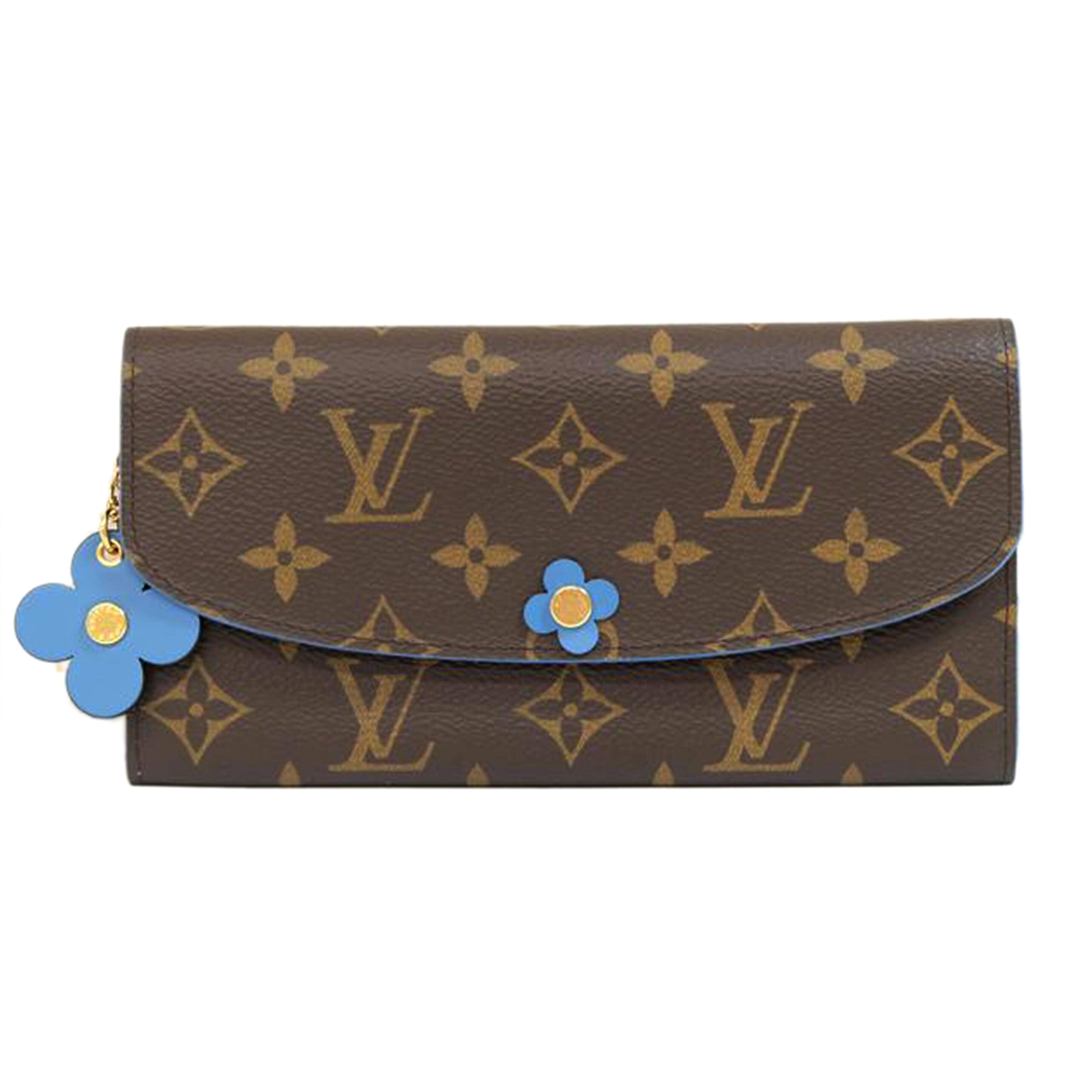 LV ルイヴィトン/ポルトフォイユ・エミリー/モノグラムフラワーチャーム/M63895//SN0169/SAランク/71