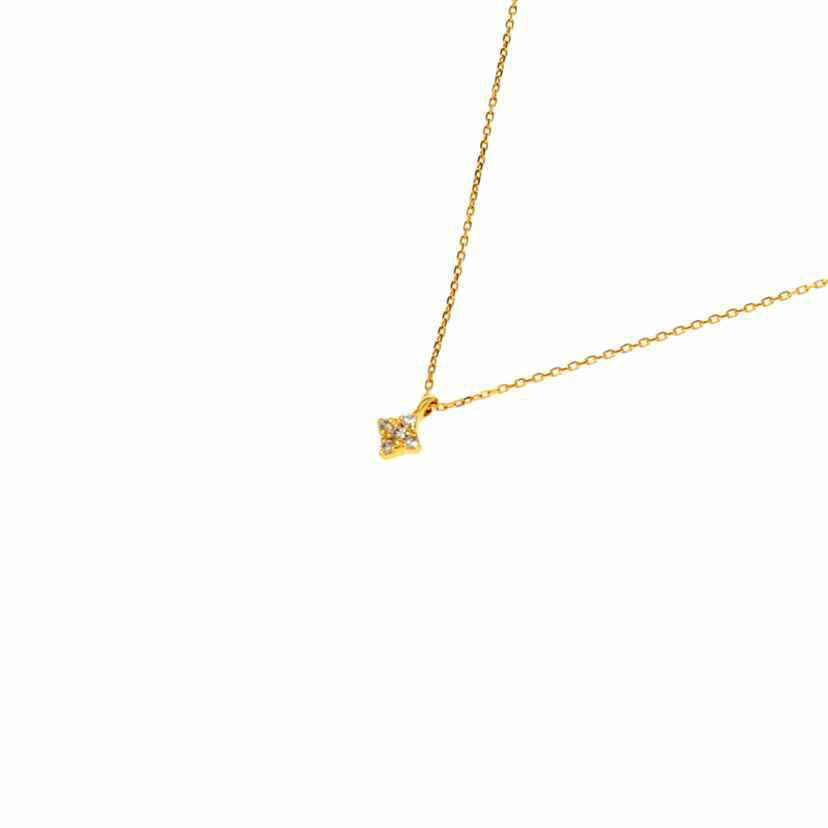 ete/K18/ete/K18ダイヤネックレス 0.02/1.1//0.02/Aランク/75