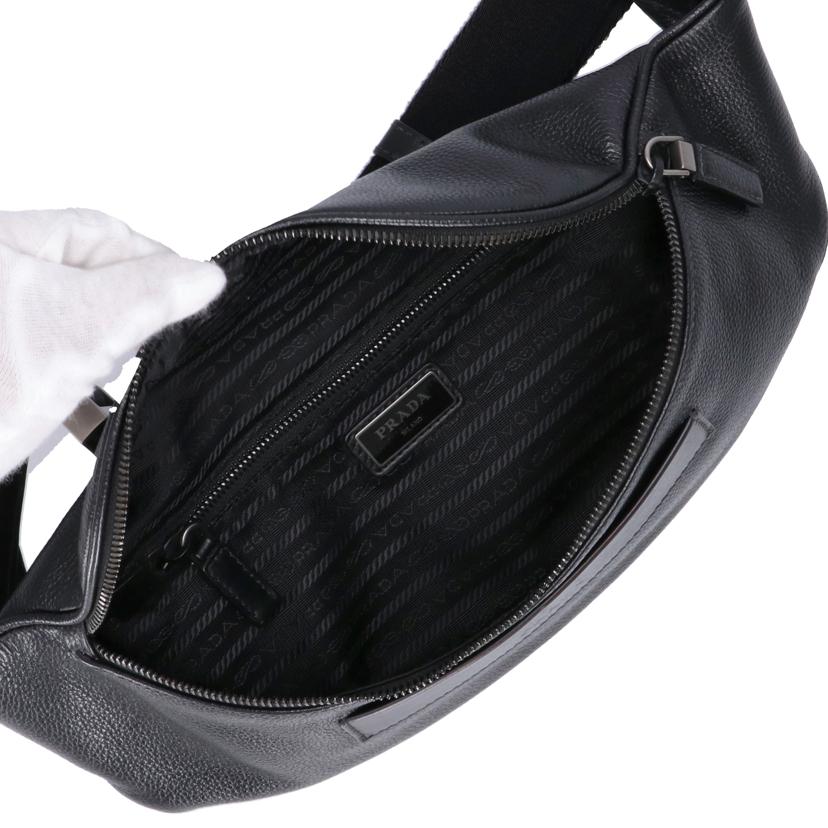 PRADA プラダ/プラダレザーボディバッグ/ブラック/2VL010//56/*/Aランク/75