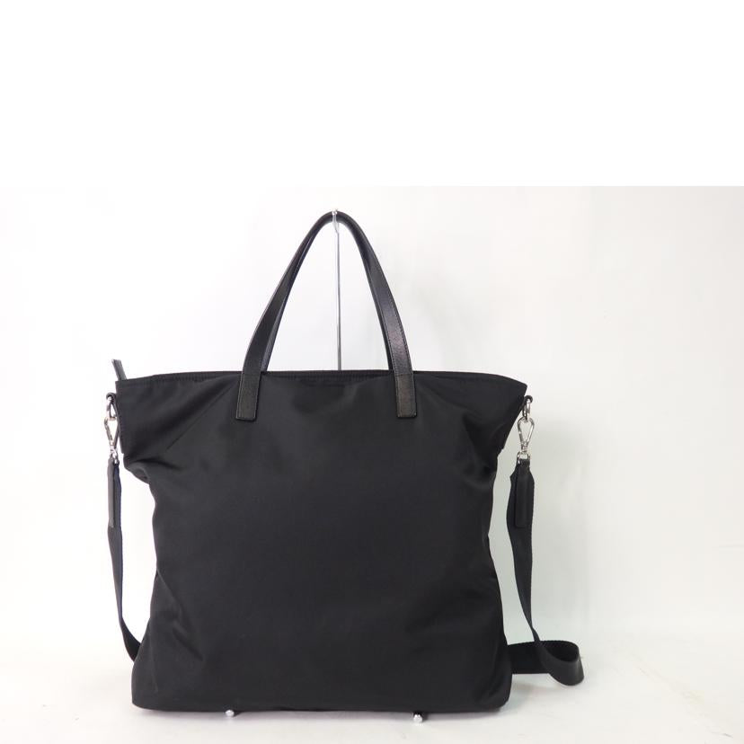 PRADA プラダ/ロゴプレート2wayナイロンハンドバッグ/黒//165***/ABランク/84