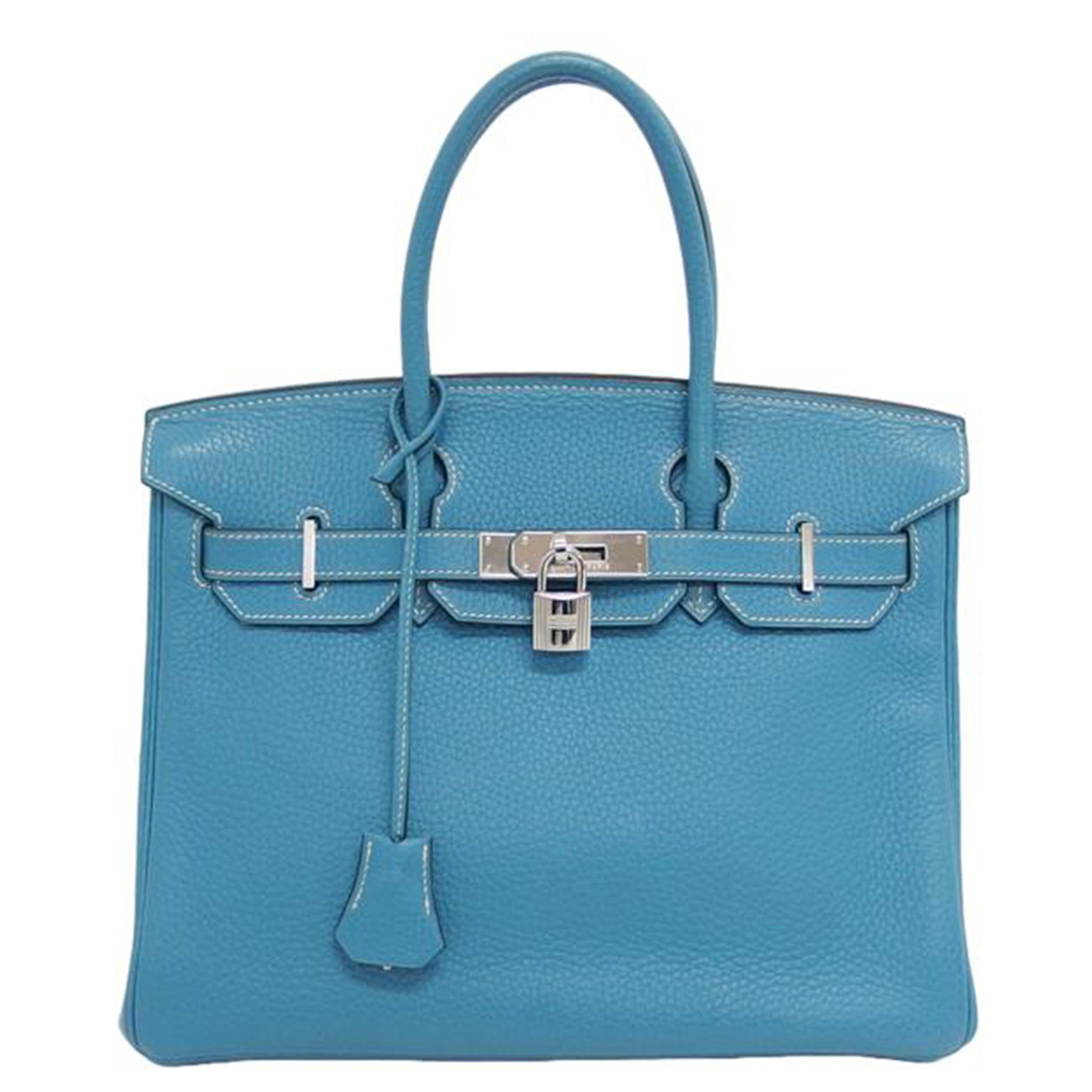 HERMES エルメス ハンドバッグ 2004年頃製造 シルバー金具/バーキン30/トリヨンクレマンス/ブルージーン//□H刻*/ABランク/04