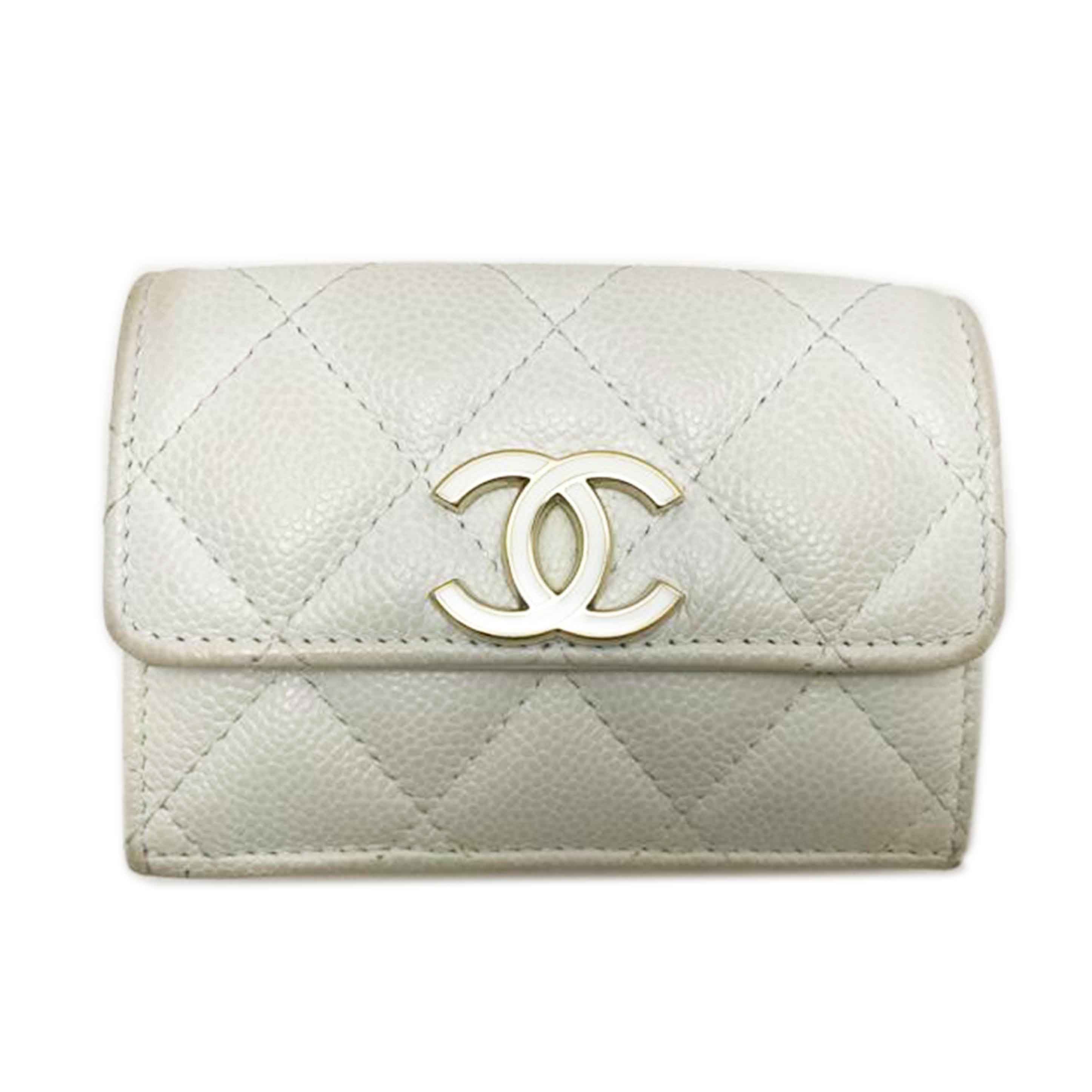 CHANEL シャネル/キャビアスキン スモール フラップウォレット//30831523/Bランク/51