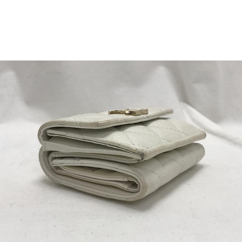 CHANEL シャネル/キャビアスキン スモール フラップウォレット//30831523/Bランク/51