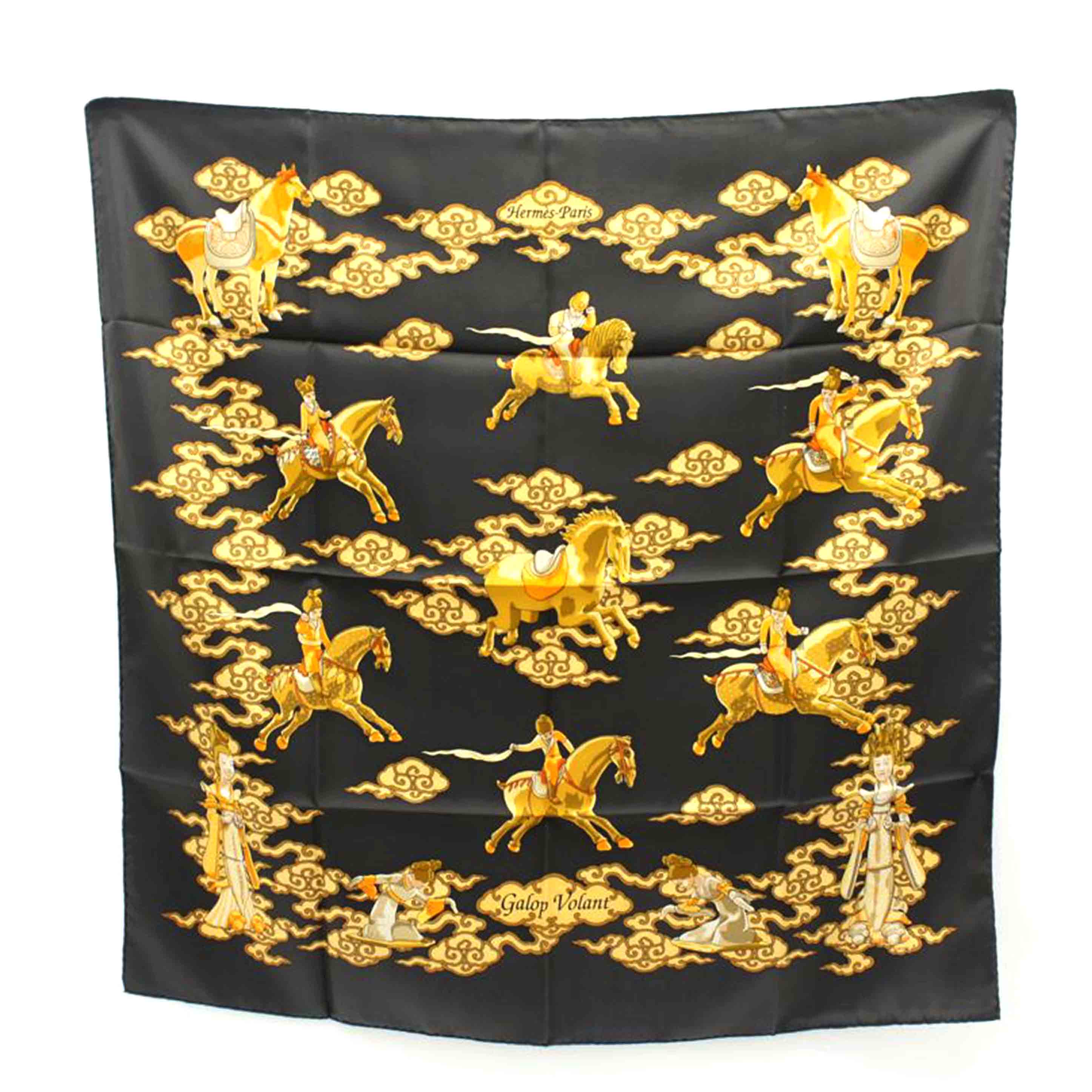 HERMES エルメス/カレ90/Galop Volant//Aランク/94
