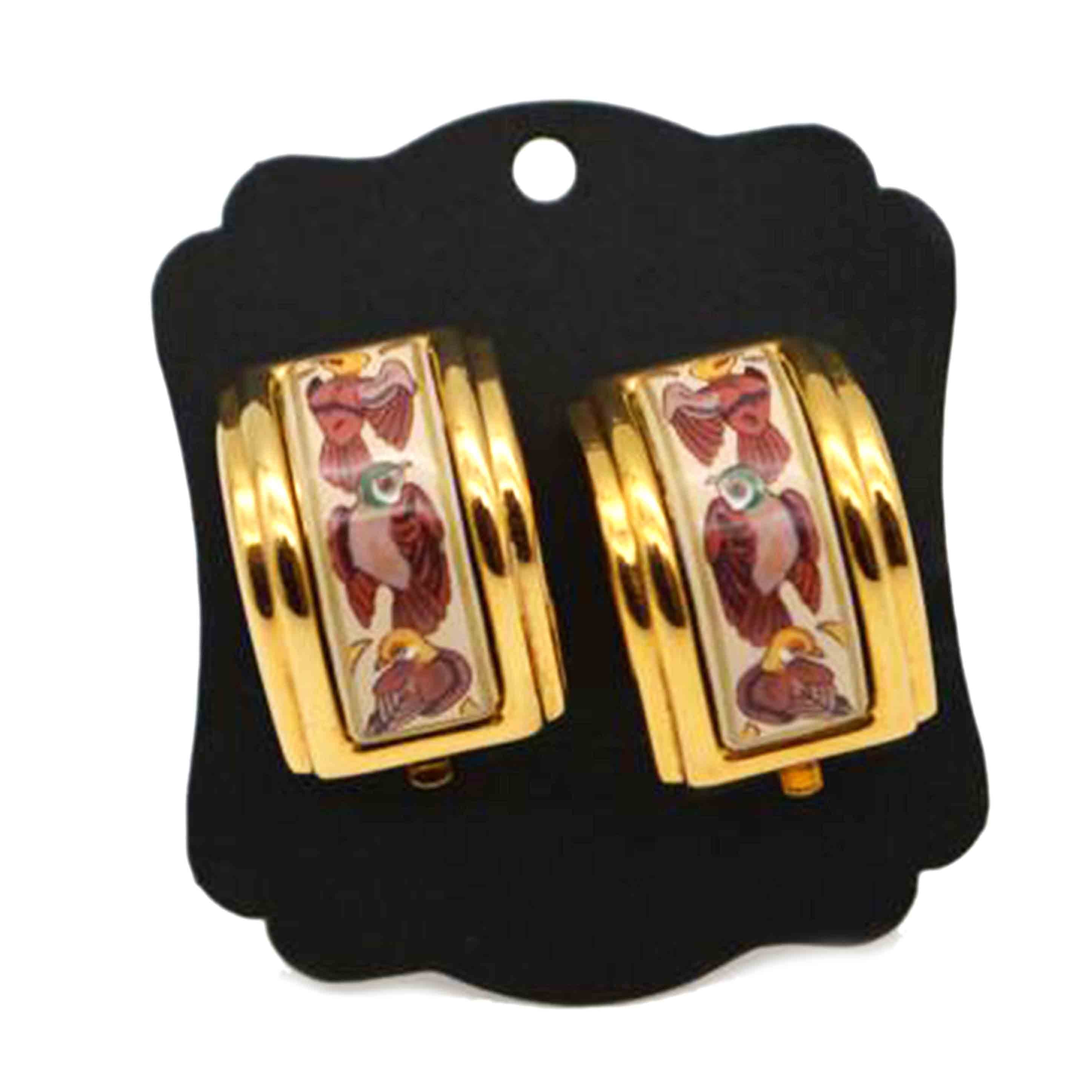 HERMES エルメス/エルマイユ七宝イヤリングGP//Aランク/89