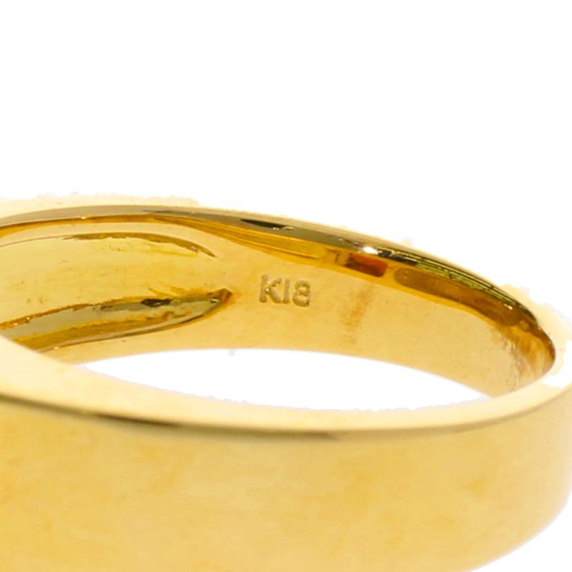 K18/K18ガーネット ダイヤリング#12//Aランク/75