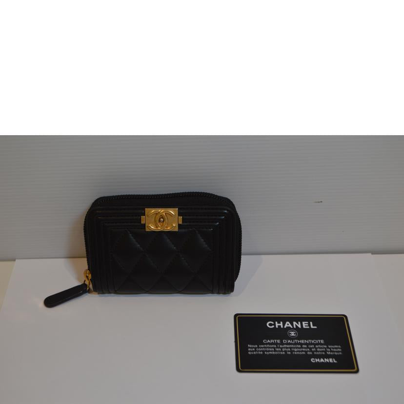 CHANEL シャネル/ラムスキンボーイシャネルコインケース/A80602//27627753/Aランク/89
