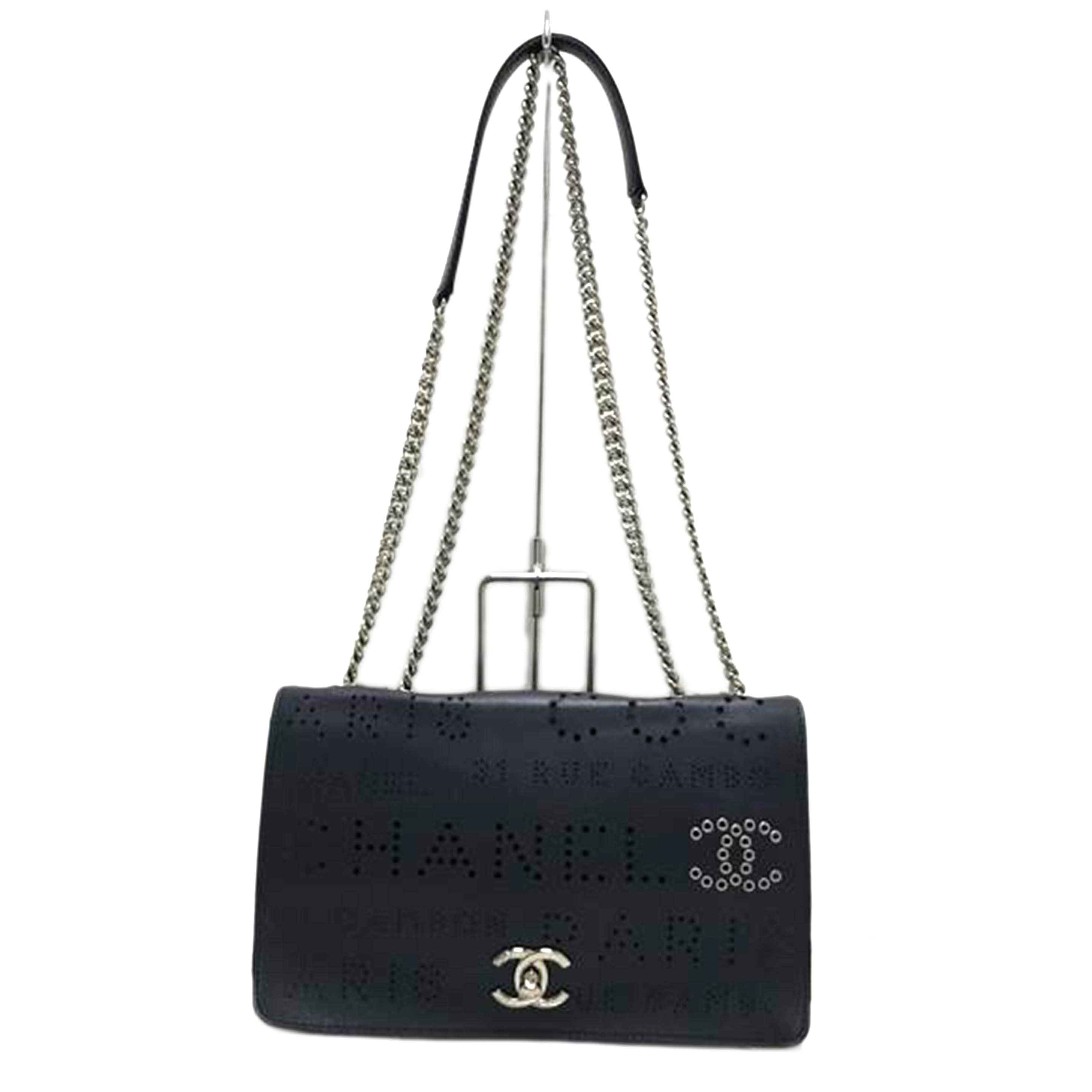 CHANEL シャネル/パンチングロゴチェーン ポーチナシ/A50299//27527435/ABランク/51
