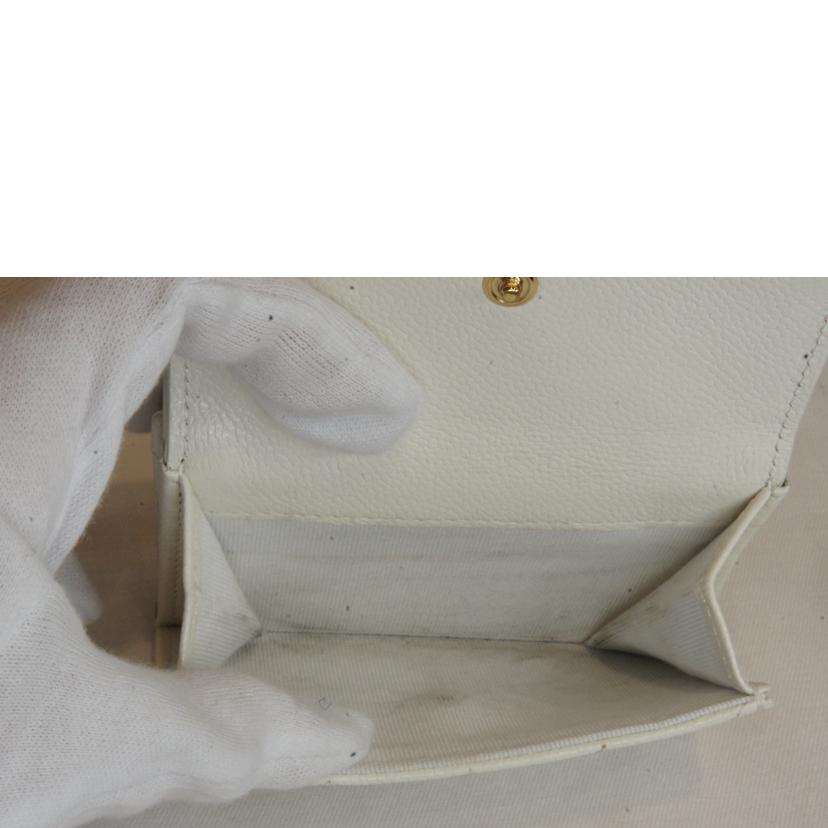 CHANEL シャネル/ボーイシャネルウォレットキャビアスキンホワイト//LX18U9GJ/ABランク/92