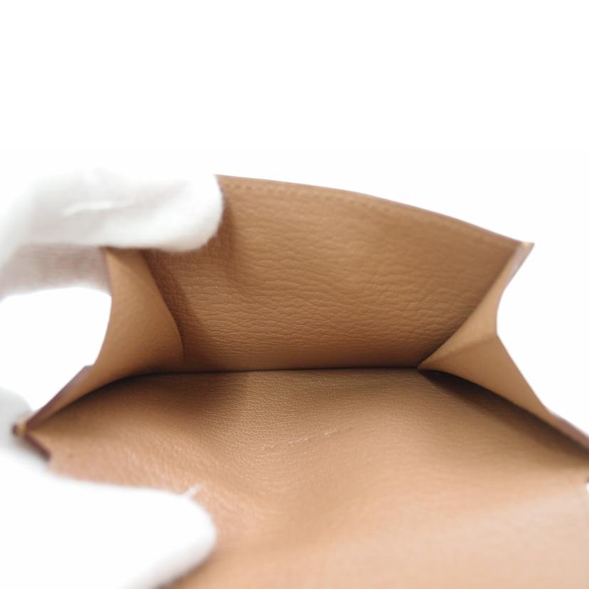 HERMES エルメス 2020年製 財布 コインケース ゴールド金具 レディース ブラウン系/ケリーポケットウォレット/シェーブル/ケブラチョ//Y刻印(2020)/SAランク/69