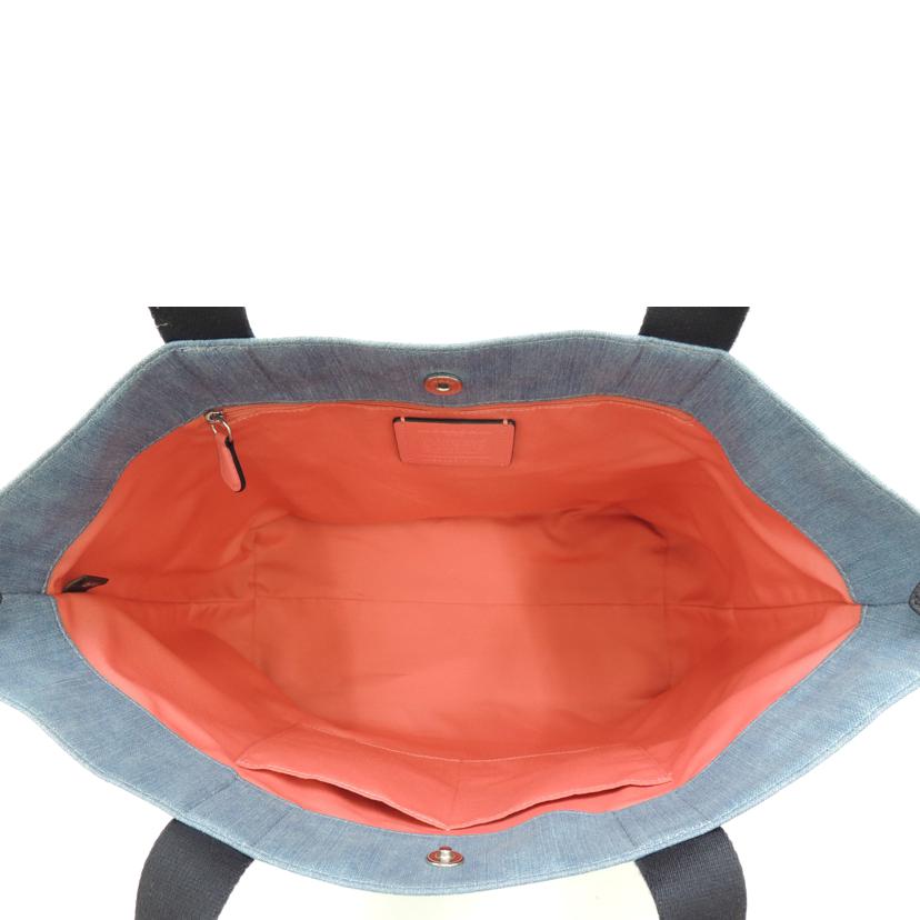 COACH コーチ/デニムトート/ブルー/91131//B2022/Aランク/69