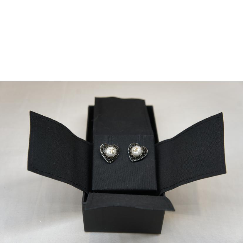 CHANEL シャネル/ハートピアスラインストーン//22B/Aランク/92