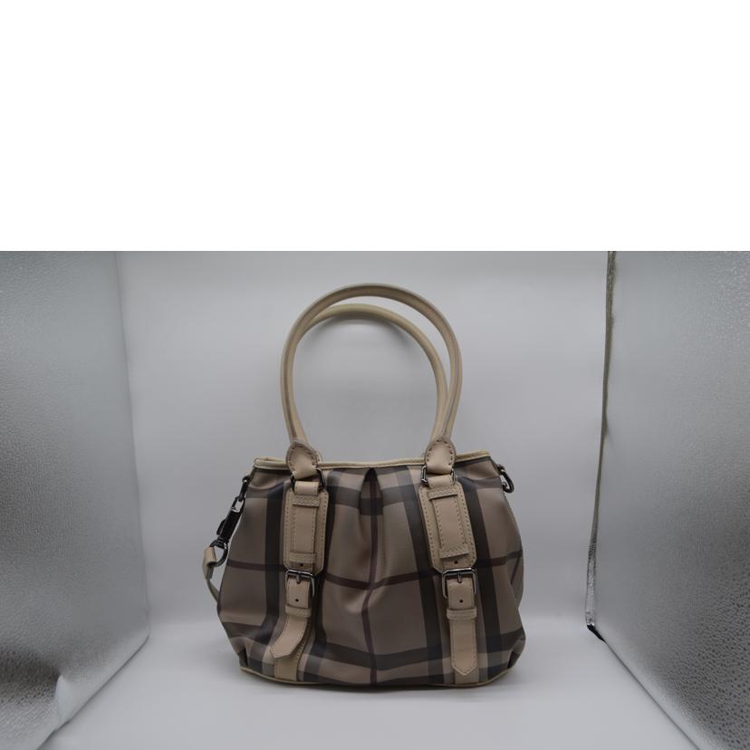 BURBERRY /スモークドチェック2wayレザーハンド/3690429//ABランク/89