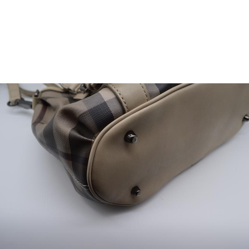 BURBERRY /スモークドチェック2wayレザーハンド/3690429//ABランク/89