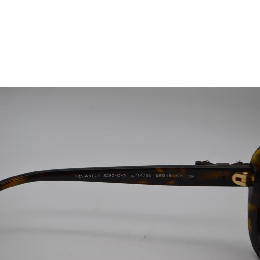 CHANEL シャネル/ココマークサイドリボンサングラス/G鼈甲/5280-Q-A//C714/S5 58□18/Aランク/89