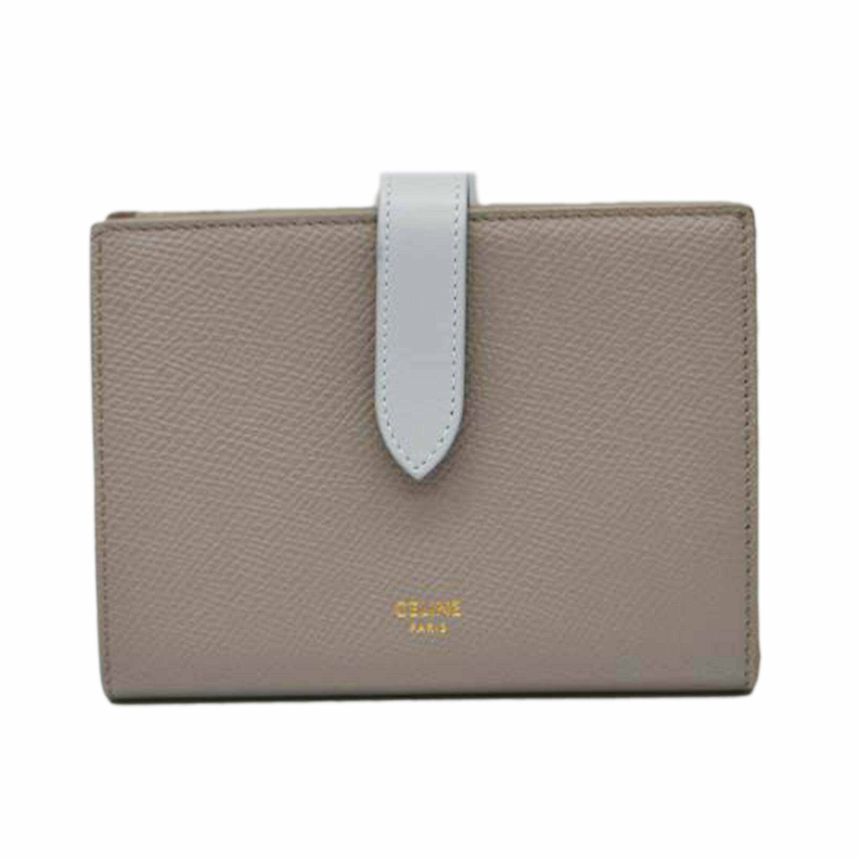 CELINE セリーヌ/ストラップウォレット/グレインドカーフスキンバイカラー/10B643BRU//S-LM-3290/SAランク/89