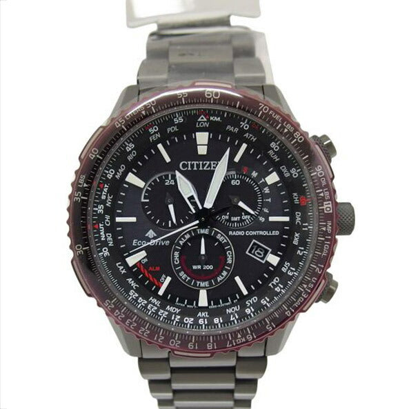 CITIZEN シチズン パイロットウォッチ エコドライブ/プロマスターSKYシリーズ/クロノグラフ/電波ソーラー/CB5009-55E(E660-A17W209)//202******/SAランク/04