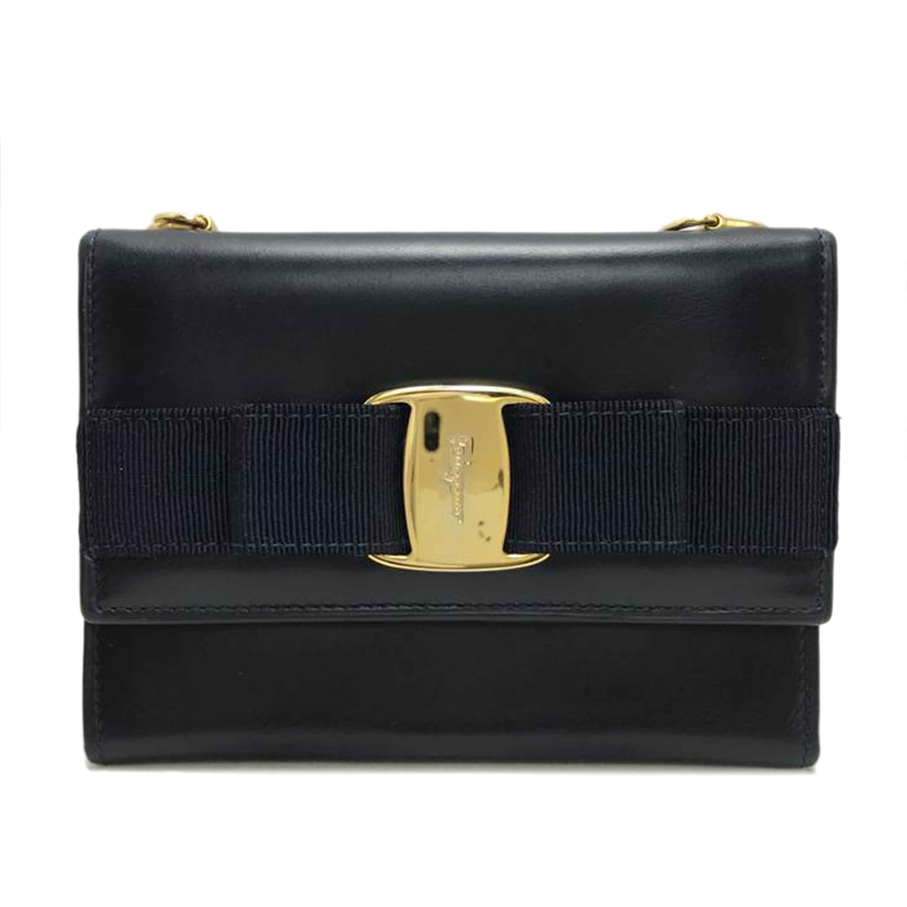 Ferragamo フェラガモ/ヴァラリボン レザー三つ折り財布/22 5619//Aランク/51