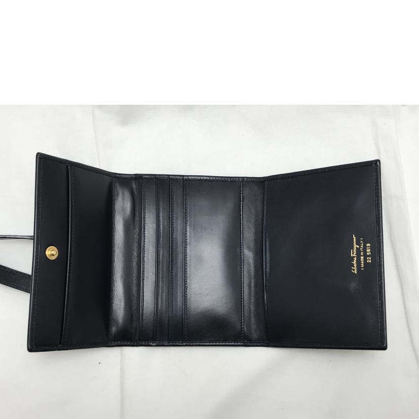 Ferragamo フェラガモ/ヴァラリボン レザー三つ折り財布/22 5619//Aランク/51