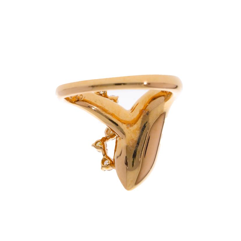 K18/K18PGダイヤリング0.40/#12.5/10.2//0.40/Aランク/75