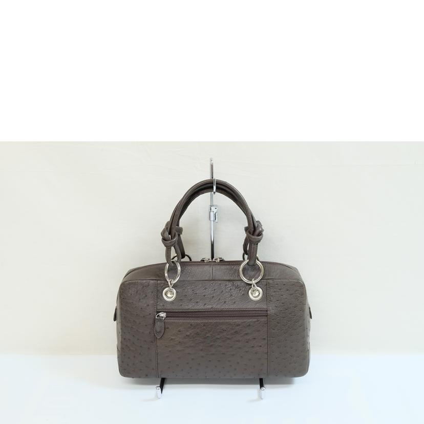 /オーストリッチ革ハンド 茶//Aランク/71