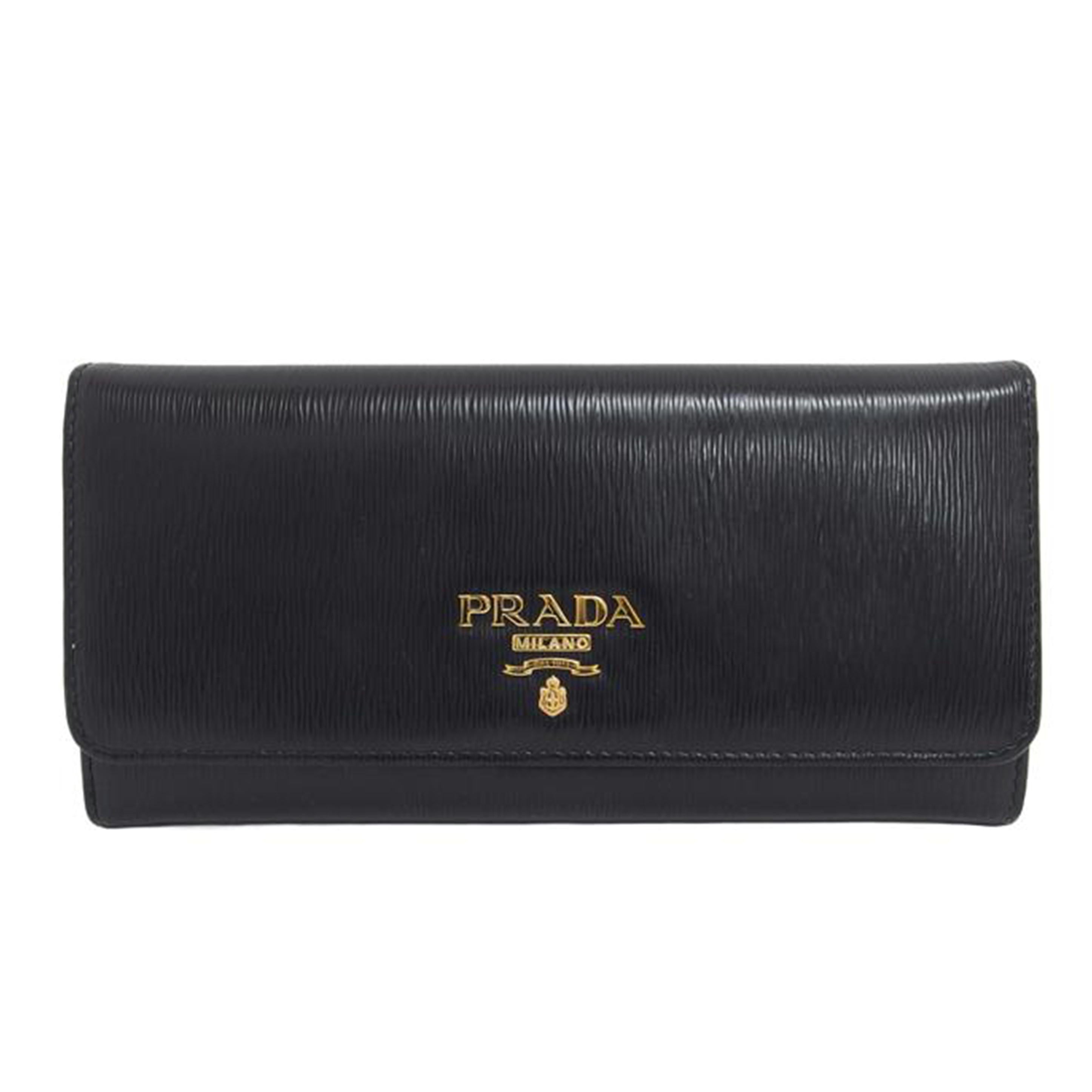 PRADA プラダ/Wホック/二つ折り長財布/ブラック/1M1132//234/ABランク/04