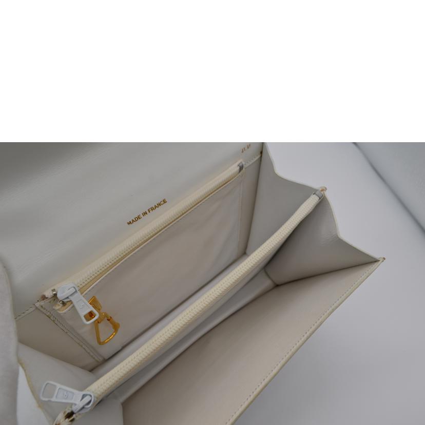 CELINE セリーヌ/ヴィンテージホワイトレザーハンド//JT0*/ABランク/89