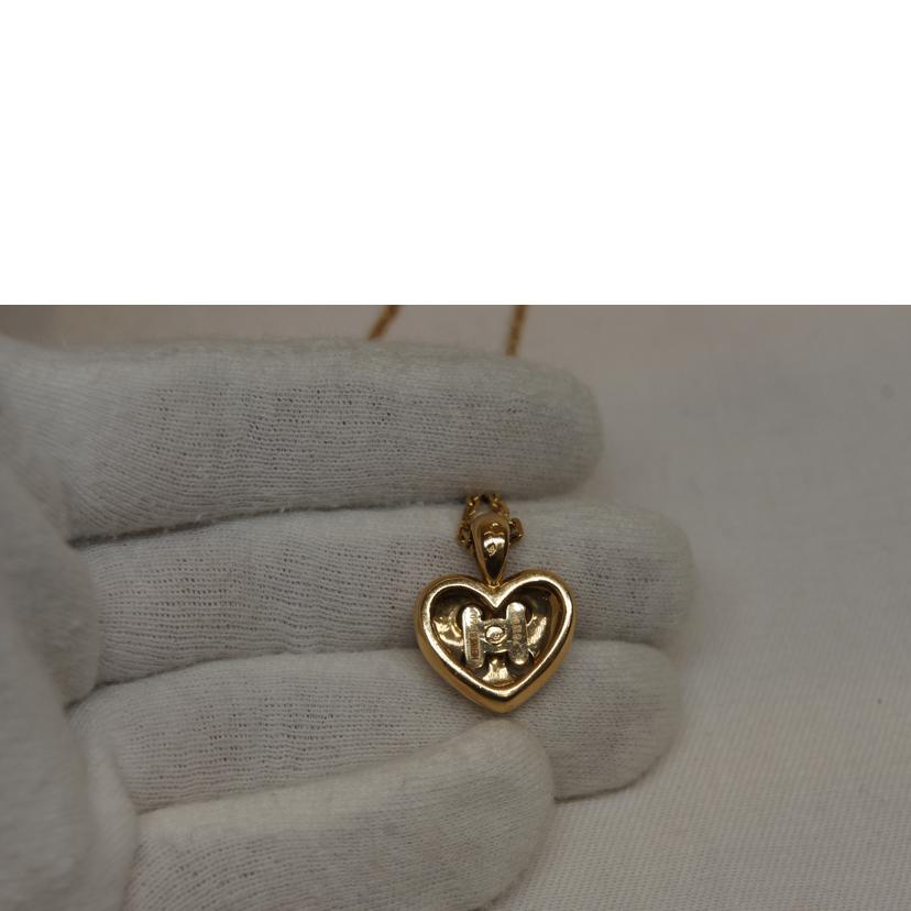 HERMES エルメス/K18YGダイヤハートNCオランプHロゴ//70121/ABランク/92