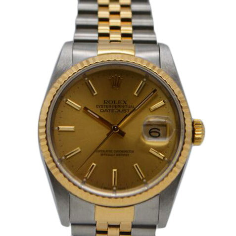 ROLEX ロレックス/デイトジャスト/シャンパンゴールド文字盤/16233//E110144(90年製)/Aランク/89