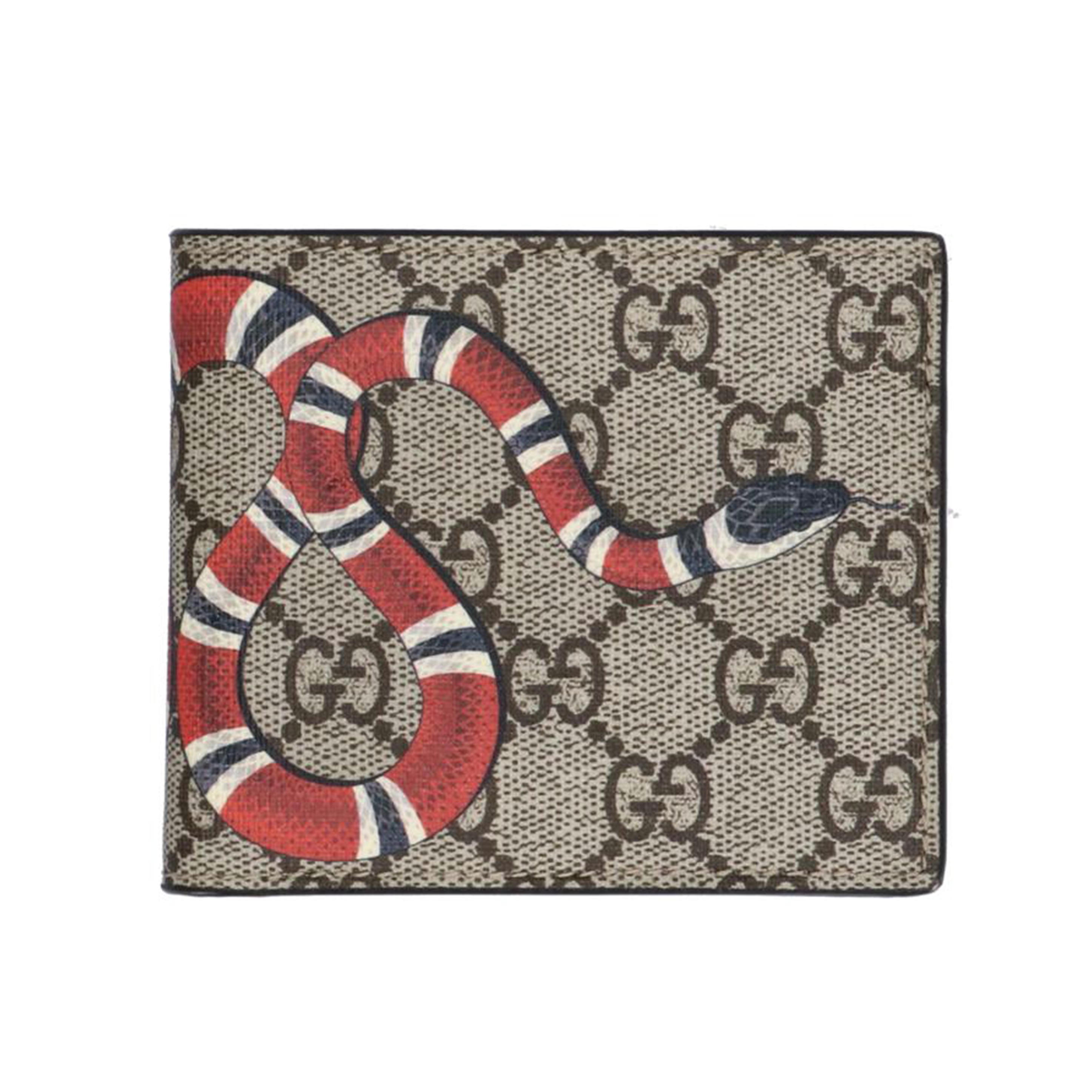 GUCCI グッチ/GGスプリームキングスネーク二つ折り財布/451268//041*/SAランク/75