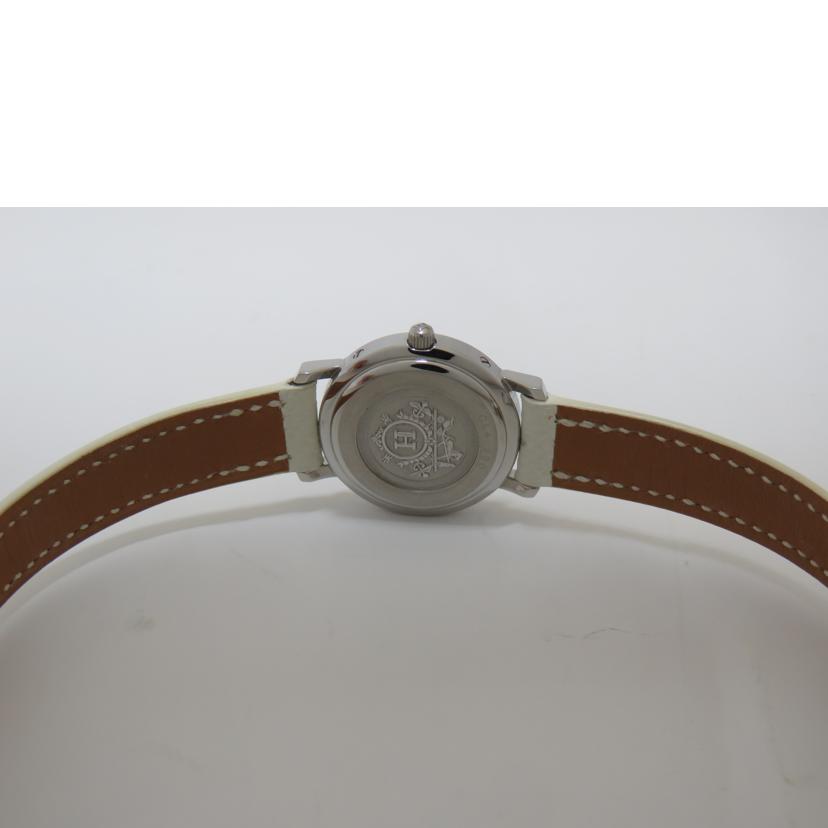HERMES エルメス/クリッパーナクレ12Pダイヤクォーツホワイトシェル文字盤/CL4.230//2684380/ABランク/90