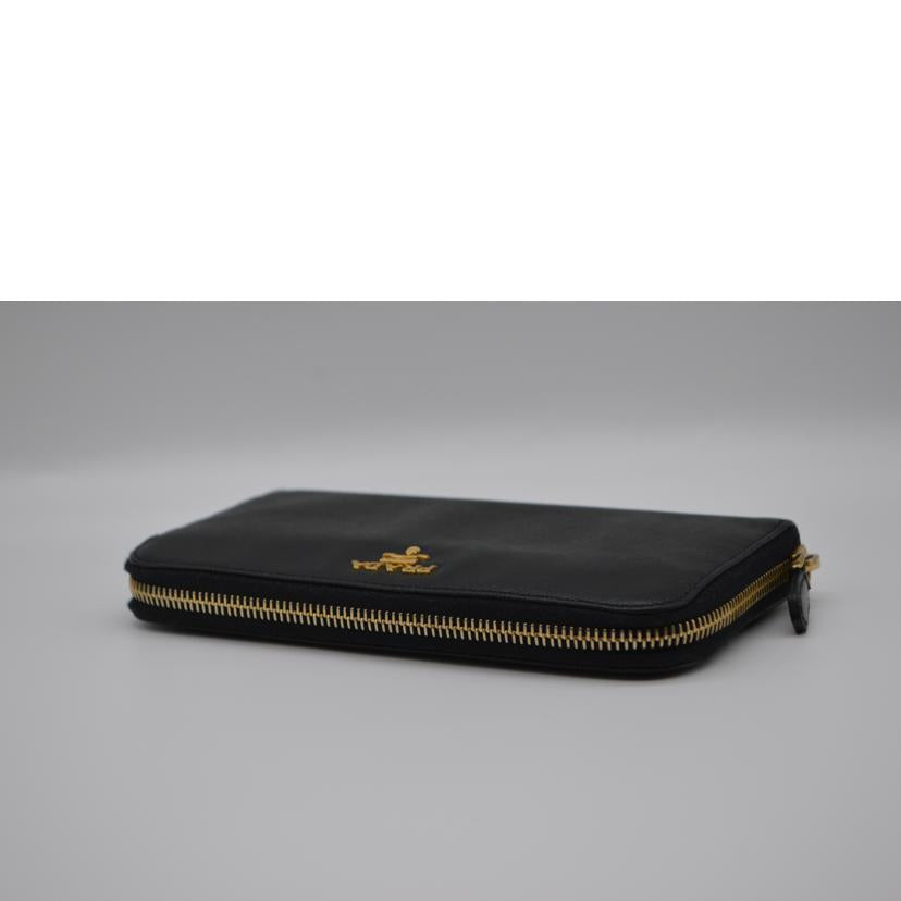 PRADA プラダ/サフィアーノラウンドファスナー長財布/ネロ/1ML506//221/ABランク/89