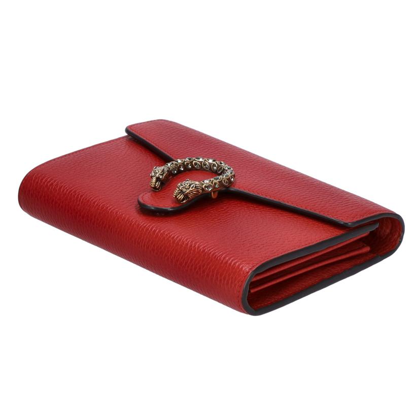 GUCCI グッチ/ディオニュソスチェーンウォレット/レッド/401231//493***/Aランク/75