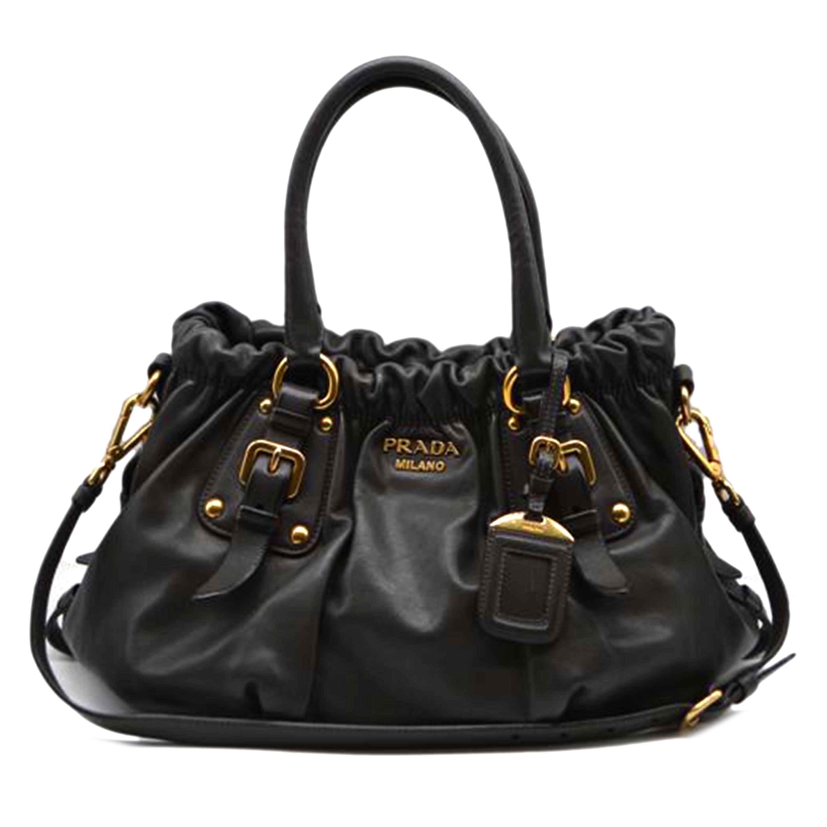 PRADA プラダ/ソフトカーフ2wayレザーハンド/グリージョ/BR4259//110/ABランク/89