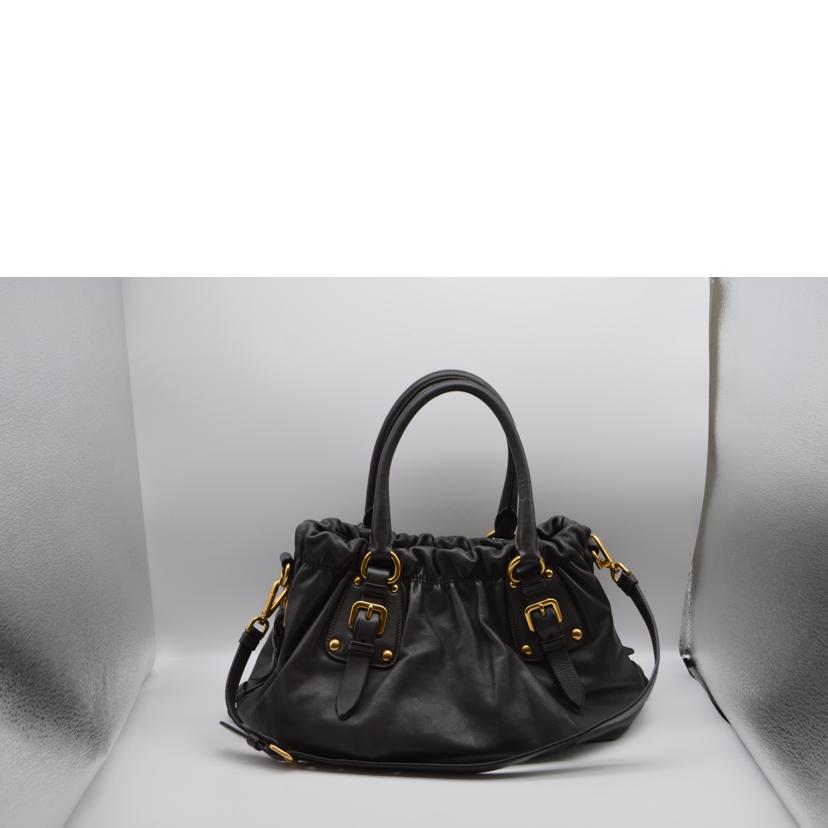 PRADA プラダ/ソフトカーフ2wayレザーハンド/グリージョ/BR4259//110/ABランク/89