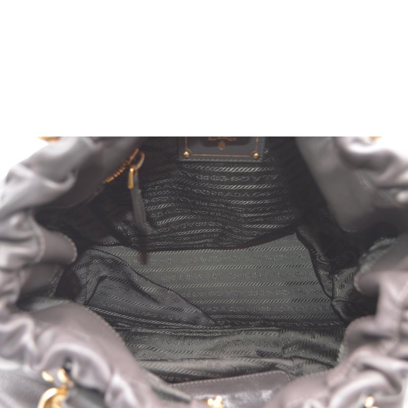 PRADA プラダ/ソフトカーフ2wayレザーハンド/グリージョ/BR4259//110/ABランク/89