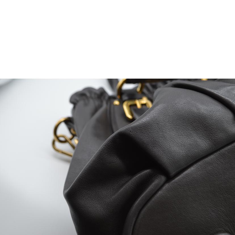 PRADA プラダ/ソフトカーフ2wayレザーハンド/グリージョ/BR4259//110/ABランク/89