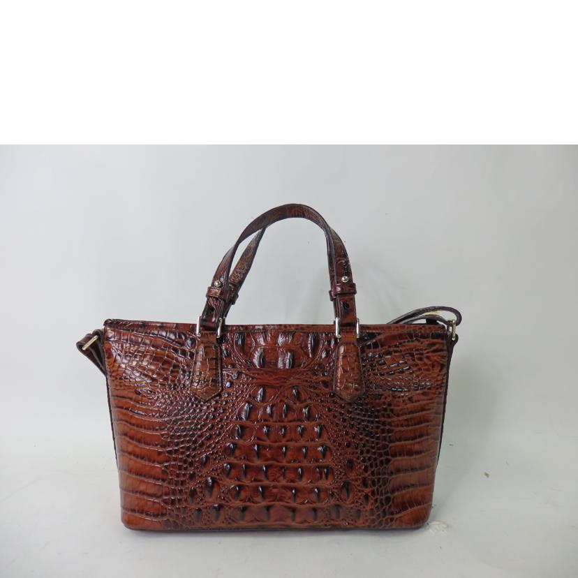 Brehmin ブラーミン/クロコ型押しレザー2WAYバッグ//ABランク/84